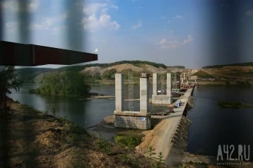 Фото: Стало известно, когда будут достроены опоры моста «Звёздный» на дороге в обход Кемерова 1