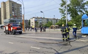 В Кемерове у автобуса №15 взорвался газовый баллон, Красноармейский мост перекрыт