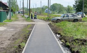 В Кемерове завершилось асфальтирование тротуаров в жилом районе Пионер