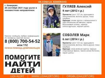 Фото: В Кемерове пропали два мальчика 6 и 9 лет 1