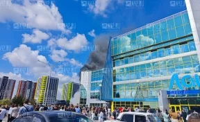В Кемерове загорелся торговый центр «Лапландия»