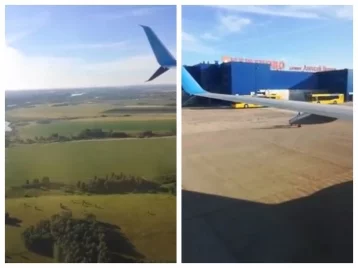 Фото: Посадку самолёта Москва — Кемерово сняли на видео 1