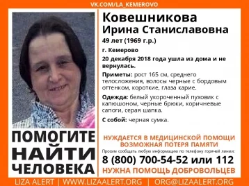 Фото: В Кемерове разыскивают пропавшую ещё в прошлом году женщину 1