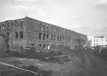  Строительство второго корпуса городской больницы на улице Островского, 1936 год
