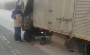 В Кузбассе полицейские помогли замерзающему водителю грузовика
