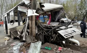 Более 20 человек пострадали при столкновении автобуса со столбом в Кирове 