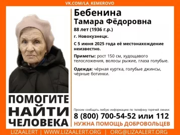 Фото: Родственники 88-летней жительницы Новокузнецка не могут найти её 2 дня 1