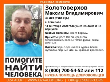 Фото: Волонтёры просят помочь в поисках пропавшего жителя Кемерова 1