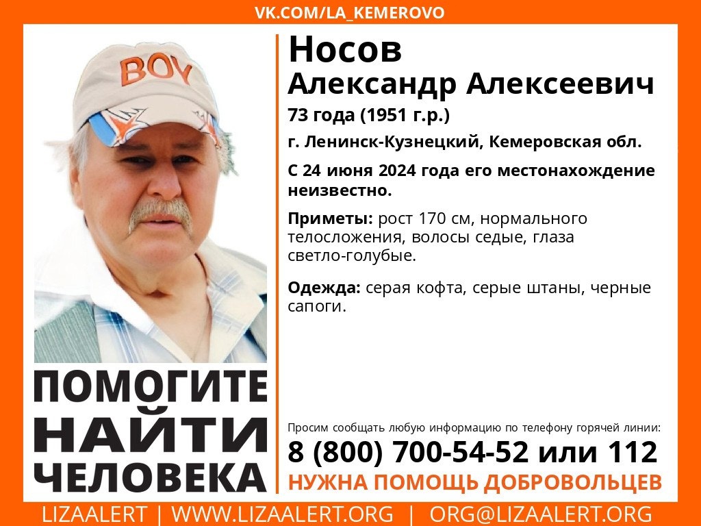 В Кузбассе четвёртые сутки ищут пропавшего 73-летнего мужчину