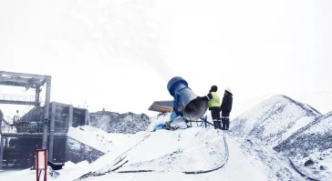 Фото: Разрез «Берёзовский» впервые в Кузбассе применил снегогенераторы для пылеподавления на обогатительной фабрике (видео)  3
