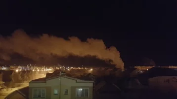 Фото: Очевидцы опубликовали фото пожара в банном комплексе в кемеровской Лесной Поляне 1