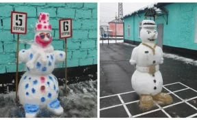 В кузбасской колонии прошёл конкурс на лучшего снеговика