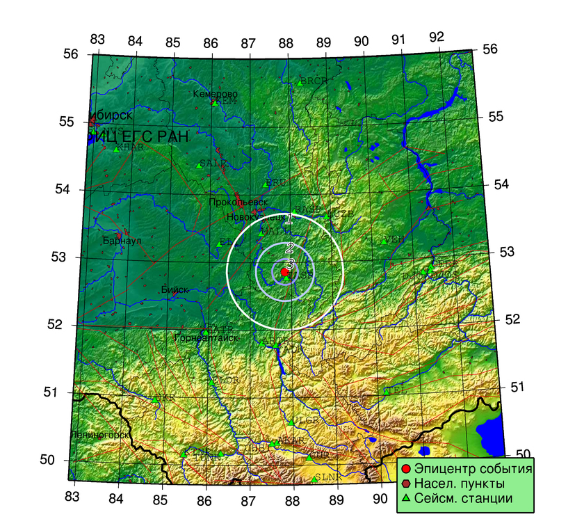 На юге Кузбасса произошло землетрясение магнитудой 3,3