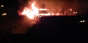 Фото: Появилось видео крупного пожара в кемеровском автосервисе 1