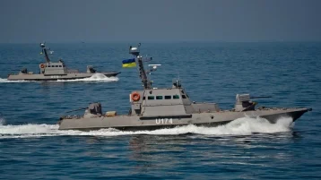 Фото: Украинский буксир в Азовском море сопроводили три корабля ФСБ РФ 1