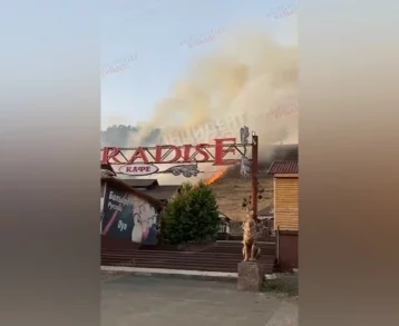 Фото: «Гора полыхает»: очевидцы сообщили о пожаре рядом с придорожным кафе в Кемерове 1