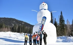 Снеговик из Шерегеша, построенный в поддержку олимпийцев, вошёл в Книгу рекордов
