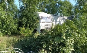 На трассе в Новосибирской области водитель грузовика попал в ДТП из-за остановки сердца и умер