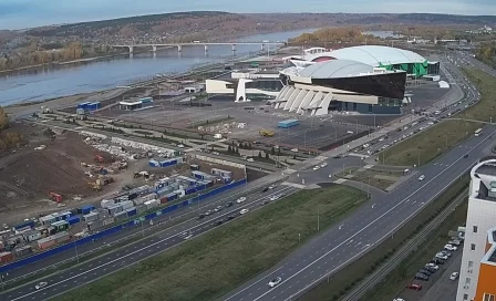 Один из крупнейших спорткомплексов России: строительство «Кузбасс-Арены» за две минуты