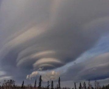 Фото: Синоптики объяснили происхождение необычных облаков в Кузбассе 4