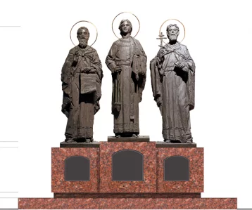Фото: Власти рассказали, когда в Кузбассе появится трёхметровая скульптура святых мучеников Гурия, Самона и Авива 1