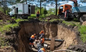 Власти: в Кемерове почти завершено строительство водопровода в посёлке Пионер