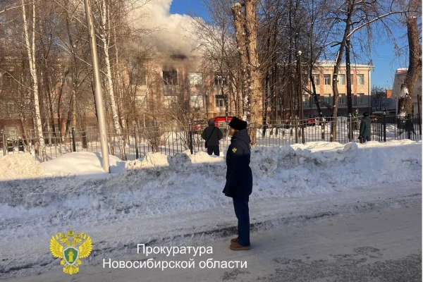 Площадь пожара в новосибирском педколледже составила 700 квадратных метров