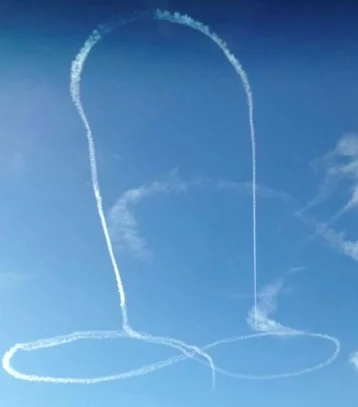 Фото: Американских пилотов накажут за непристойную картинку в небе 1