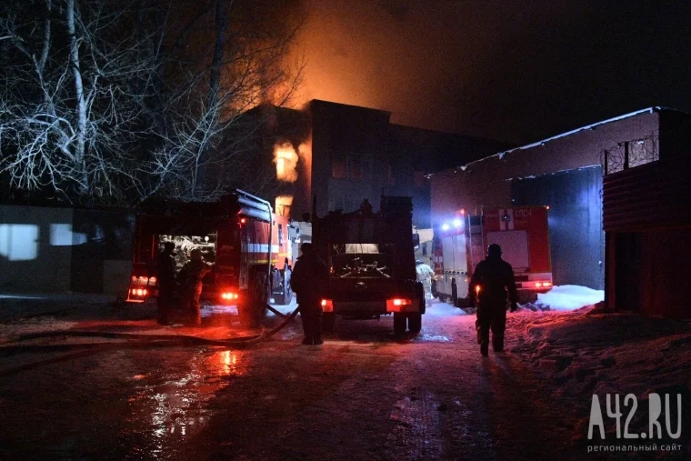 Фото: Пожар в здании мебельного центра в Кемерове потушен полностью 6