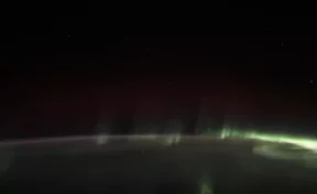 Появилось видео северного сияния, снятое из космоса