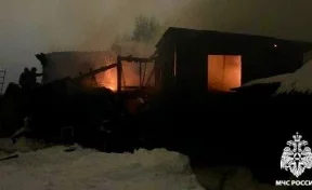 В кузбасском городе разом сгорели несколько построек: в МЧС назвали причину пожара