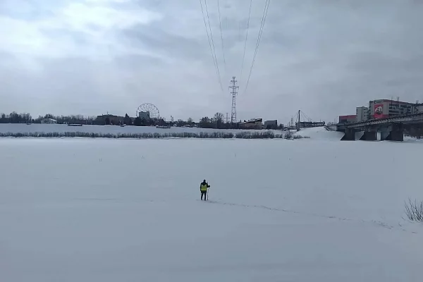 В Кемерове проверили лёд на Томи на месте будущего взрыва