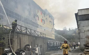 Три человека пострадали при пожаре в автосервисе в Сочи