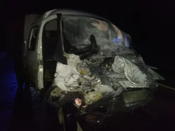 Фото: Двух человек госпитализировали после ДТП с двумя грузовиками в Кузбассе 1