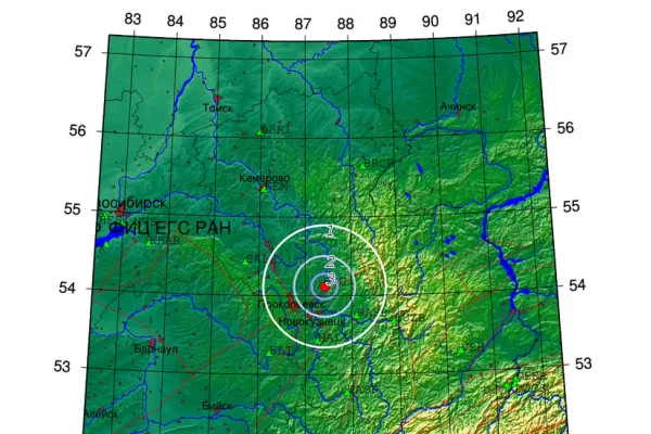 В Кузбассе 29 апреля произошло землетрясение магнитудой 3,2