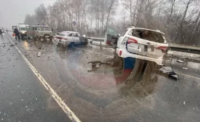 В массовом ДТП на трассе М-5 «Урал» в Рязанской области погибли четыре человека