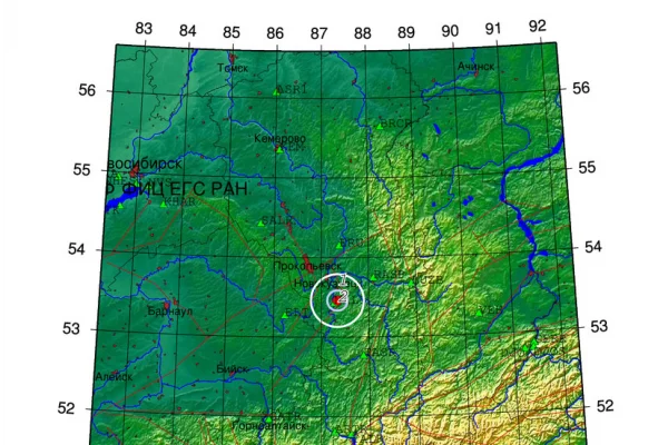 На юге Кузбасса утром произошло землетрясение магнитудой 2,4