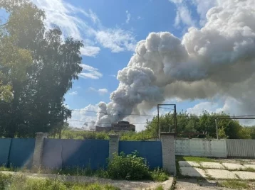 Фото: В Подмосковье обрушилась крыша горящего цеха по производству аккумуляторов  1