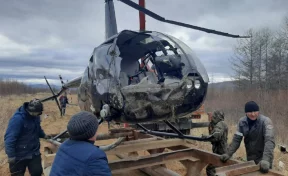 В Забайкальском крае вертолёт разбился при взлёте, задев хвостовым винтом землю