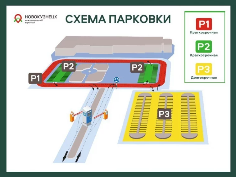 Схема: аэропорт Новокузнецка