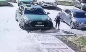 В Кемерове школьник царапал камнем автомобили, инцидент попал на видео