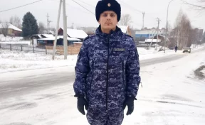 Сотрудник Росгвардии спас уснувшего на улице кузбассовца