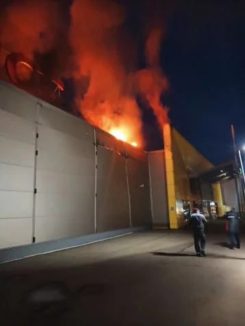 Фото: В Рязани обрушилась часть стены горящего ТЦ 1
