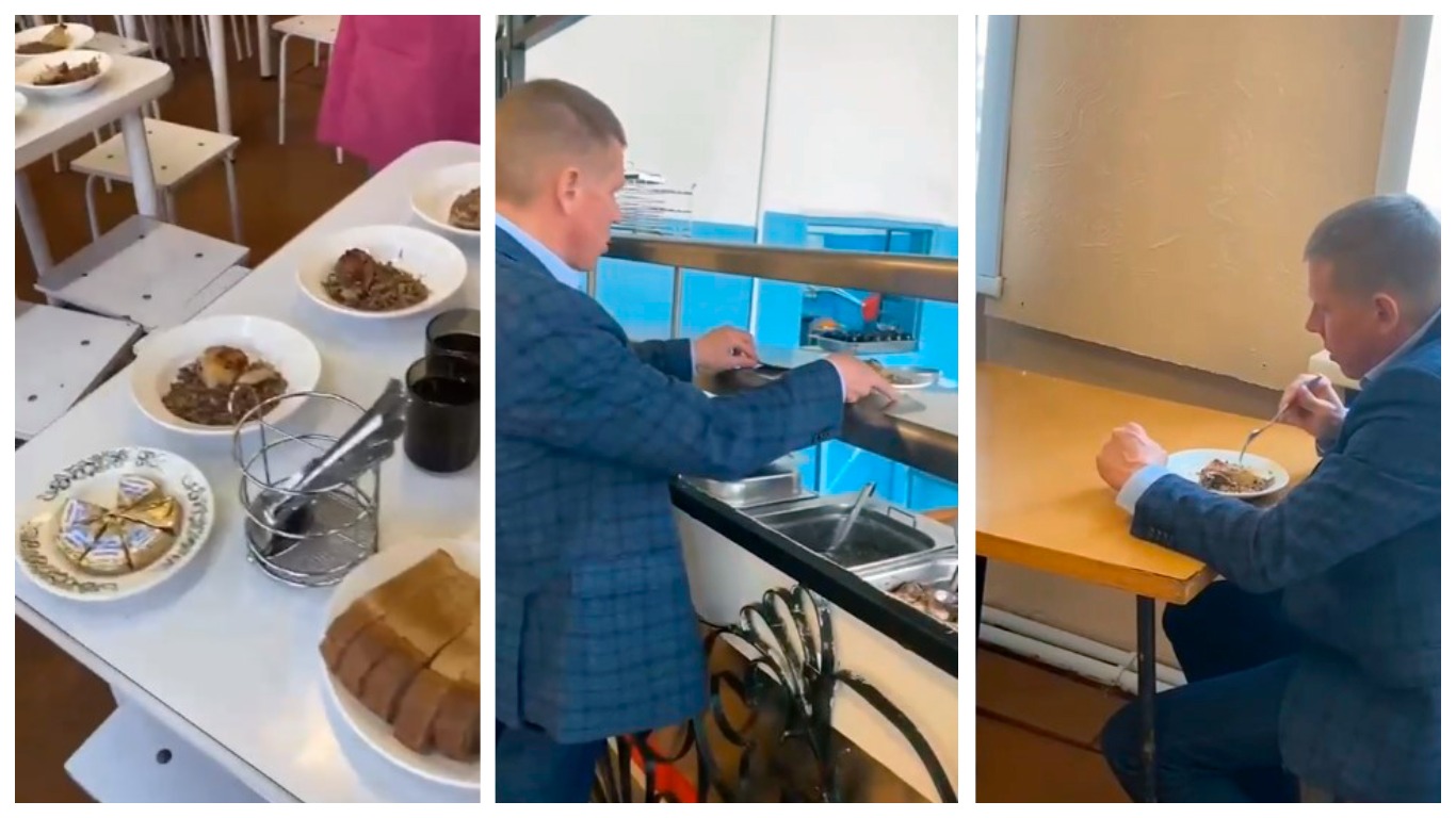 Мэр кузбасского города пообедал в школьной столовой: родители пожаловались, что детей «невкусно кормят»