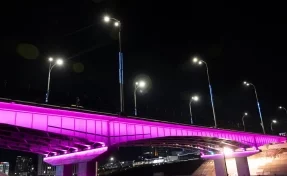 Мэр Кемерова показал, как выглядит Университетский мост со включённой разноцветной подсветкой 
