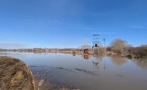 В кузбасском городе разлилась река, подтоплены огороды