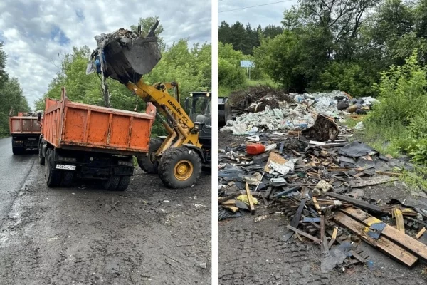 В Кемерове c улицы Мартемьянова вывезли 240 тонн мусора