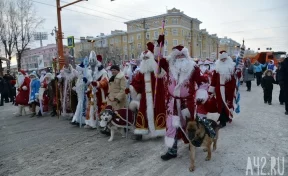 Парад 1000 Дедов Морозов в Кемерове