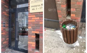 Кемеровчане возмущены: вандалы третий раз разбили входную дверь в новостройке по улице Сарыгина