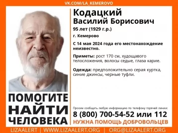 Фото: В Кемерове без вести пропал 95-летний мужчина 1